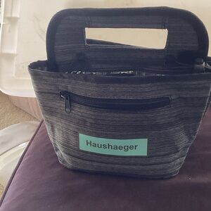 Haushaeger Black and Gray Tote Bag